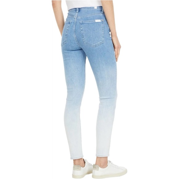 NWT 7 Seven For All Mankind High Waist Ankle Skinny Ombré Jeans 25 - Picture 2 of 4